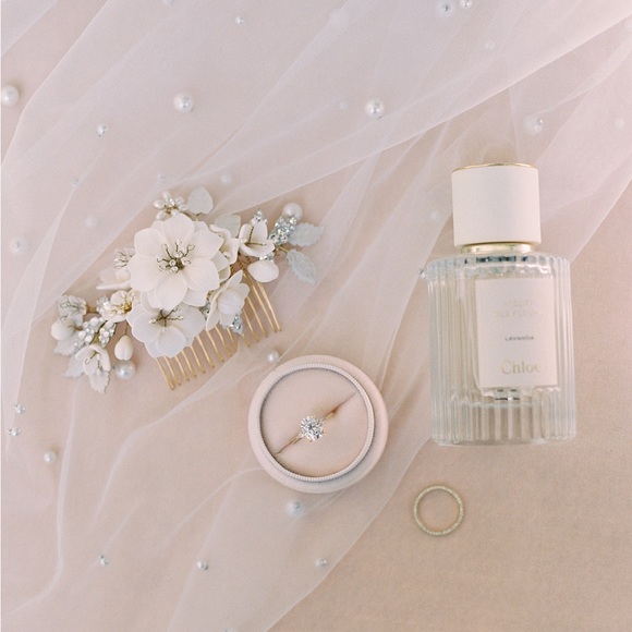 High-Quality Cathedral Length Wedding Veil Scattered Pearls - Picture 4 of 7